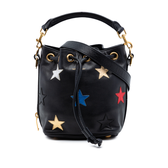 Saint Laurent Handbags - Pre-Loved Saint Laurent Small Calfskin Star Patchwork Emmanuelle Bucket Bag